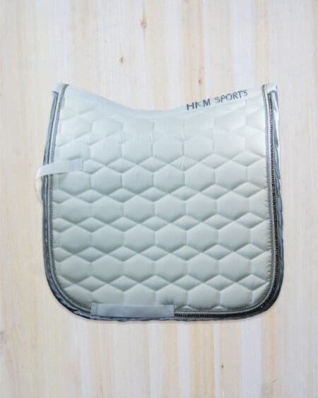 HKM Diamante Saddle Pad Pony Dressage White