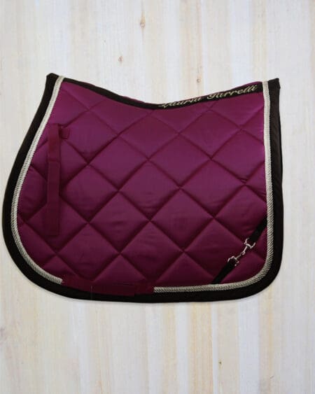 Lauria Garrelli Saddle Pad All Purpose Burgundy