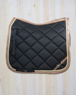 Lauria Garrelli Golden Gate Saddle Pad - Dressage Black - Full