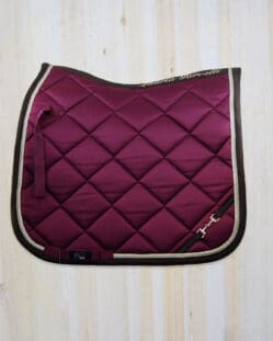 Lauria Garrelli Golden Gate Saddle Pad - Dressage Burgundy - Full