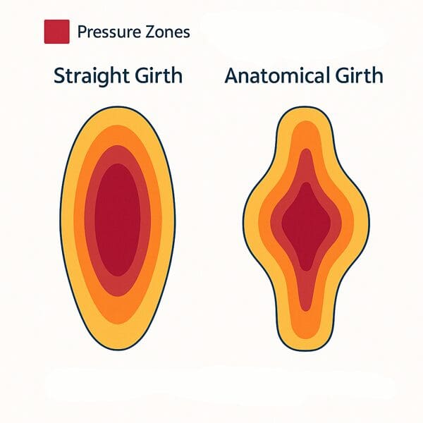 What Is an Anatomical Girth? Benefits, Fit Advice & Top Girths for Your Horse 2 Anatomical Girths Pressure Zones