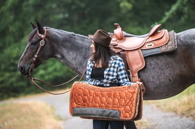 Orange Saddle Pads 2 Orange Western Saddle Pad
