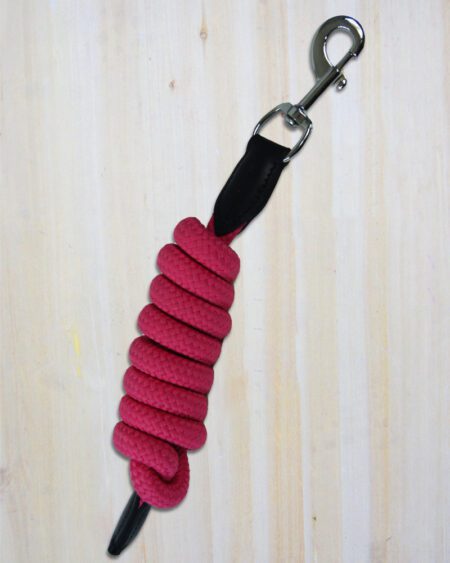Hot Pink Lead rope and leather tassle