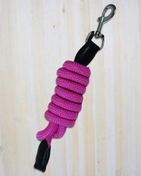 pink colored horse lead rope