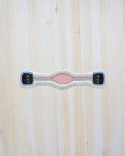 Mattes Cotton Anatomic Sheepskin Girth 60cm - Pink Blue White