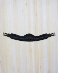 Mattes Cotton Crescent Sheepskin Girth 120cm - Black