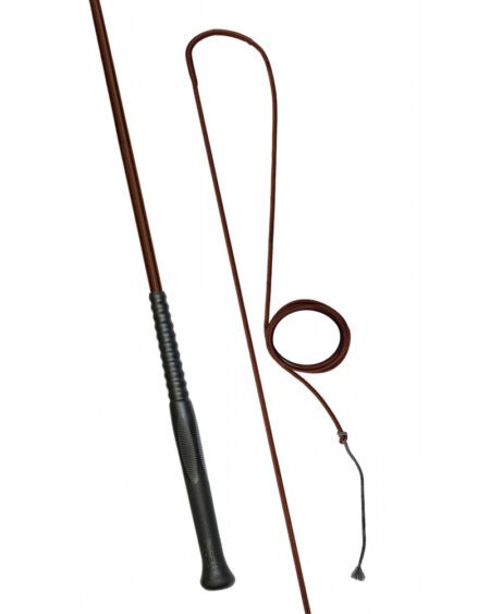 Fleck Nylon Weave Ergo Grip Lunge Whip Brown Shaft