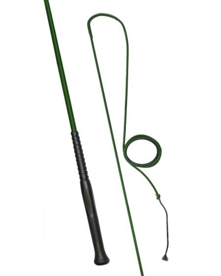 Fleck Nylon Weave Ergo Grip Lunge Whip Green Shaft