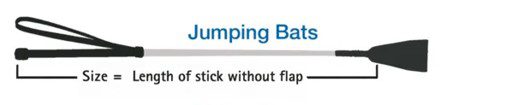 Jumping Bat sizes, horse riding whip lengths