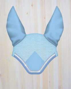 Mattes Ear Bonnets Blue with Strass Crystals - Large