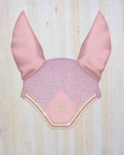 Mattes Ear Bonnets Blush Pink with Strass Crystals - Medium