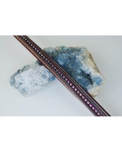 Full Size - Sport Swarovski Crystal Browband - Dark Tan with Silver/Crystal AB