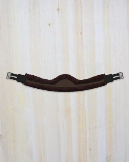 Mattes Slimline Leather Crescent Sheepskin Girth 115cm - Brown 1 Slimline Crescent 115cm Brown