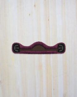 Mattes Slimline Western Asymmetric Sheepskin Cinch 80cm - Brown/Blackberry