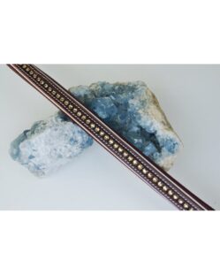 Full Size - Sport Swarovski Crystal Browband - Dark Tan with White/Lt Colorado Topaz