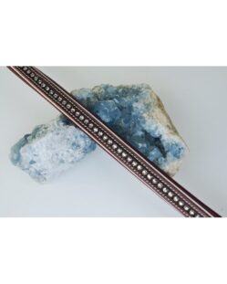 Full Size - Sport Swarovski Crystal Browband - Dark Tan with White/Crystal