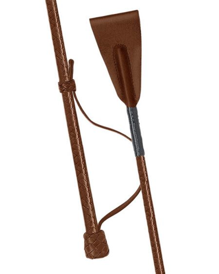 fleck braided leather jumping bat dark brown