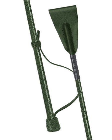 fleck braided leather jumping bat dark green