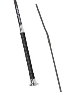 fleck leather handle schooling whip black lash