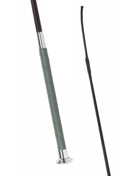 fleck sporty grip dressage whip grey