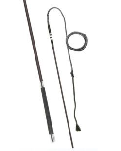 fleck coloured lunge whip black