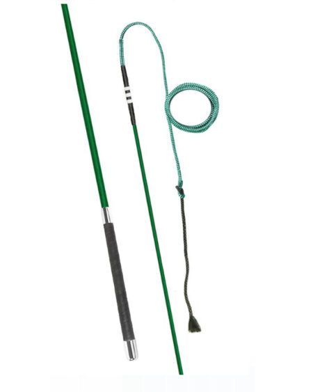 fleck coloured lunge whip dark green