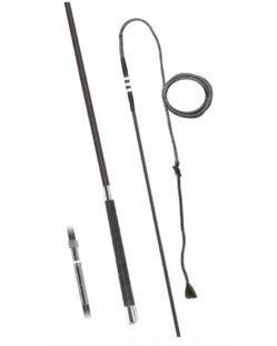 fleck two piece screwable lunge whip black
