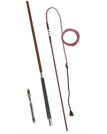 fleck two piece screwable lunge whip burgundy