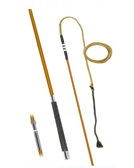 fleck two piece screwable lunge whip light brown