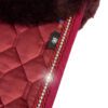 Mattes Velvet Ruby Red Saddle pad