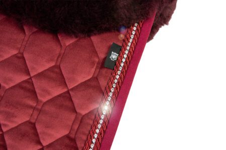 Mattes Velvet Ruby Red Saddle pad